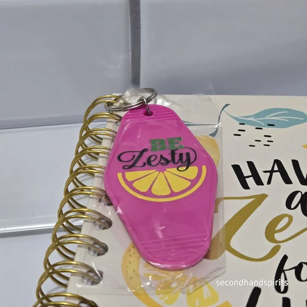 Journal  Notebook Lemons Have a Zest for Life ,matching Pen,keychain And Sticker
